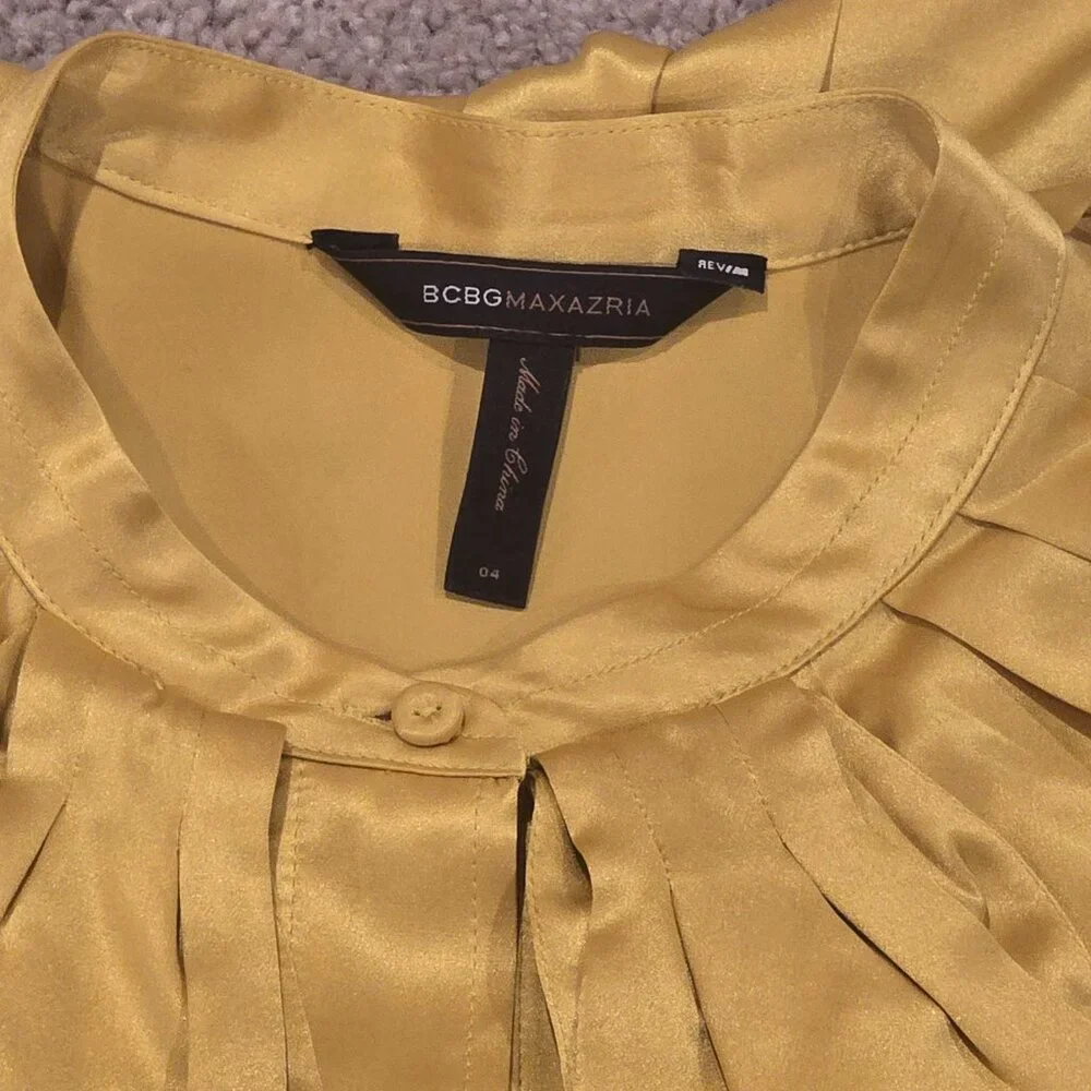 BCBG Max Azria | Sleeveless Career Dress | Yellow and Black | Size 4 - Picture 4 of 12
